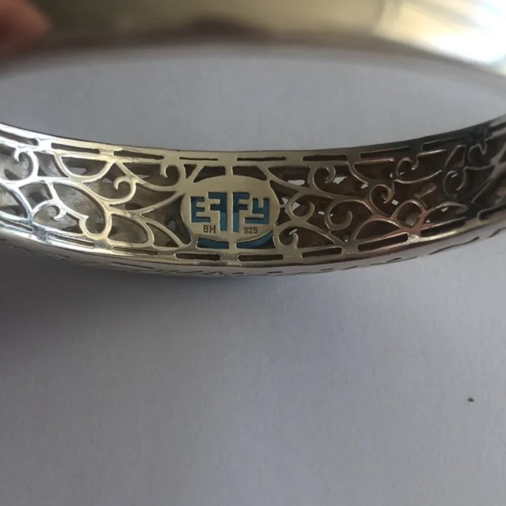Effy 925 Lagoon Sterling Silver Blue Topaz Bangle, 10.64 TCW